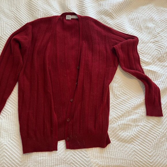Vintage TSE Cashmere Cardigan, Red, Size L - Picture 1 of 4